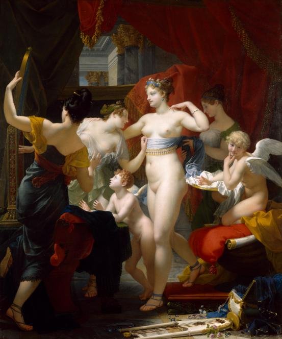 Het toilet van Venus door Jean Baptiste Regnault