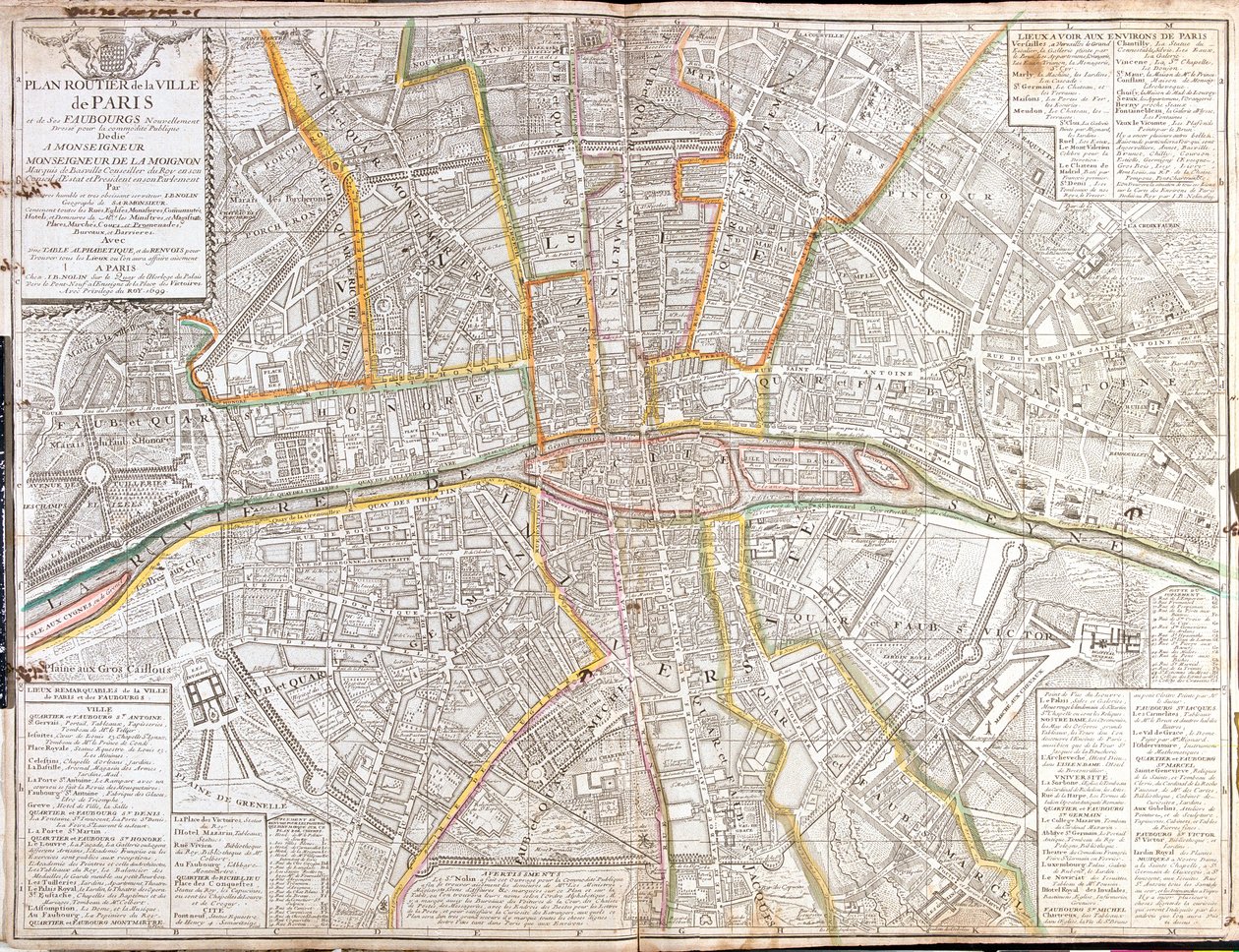 Parijs, Frankrijk door Jean Baptiste Nolin
