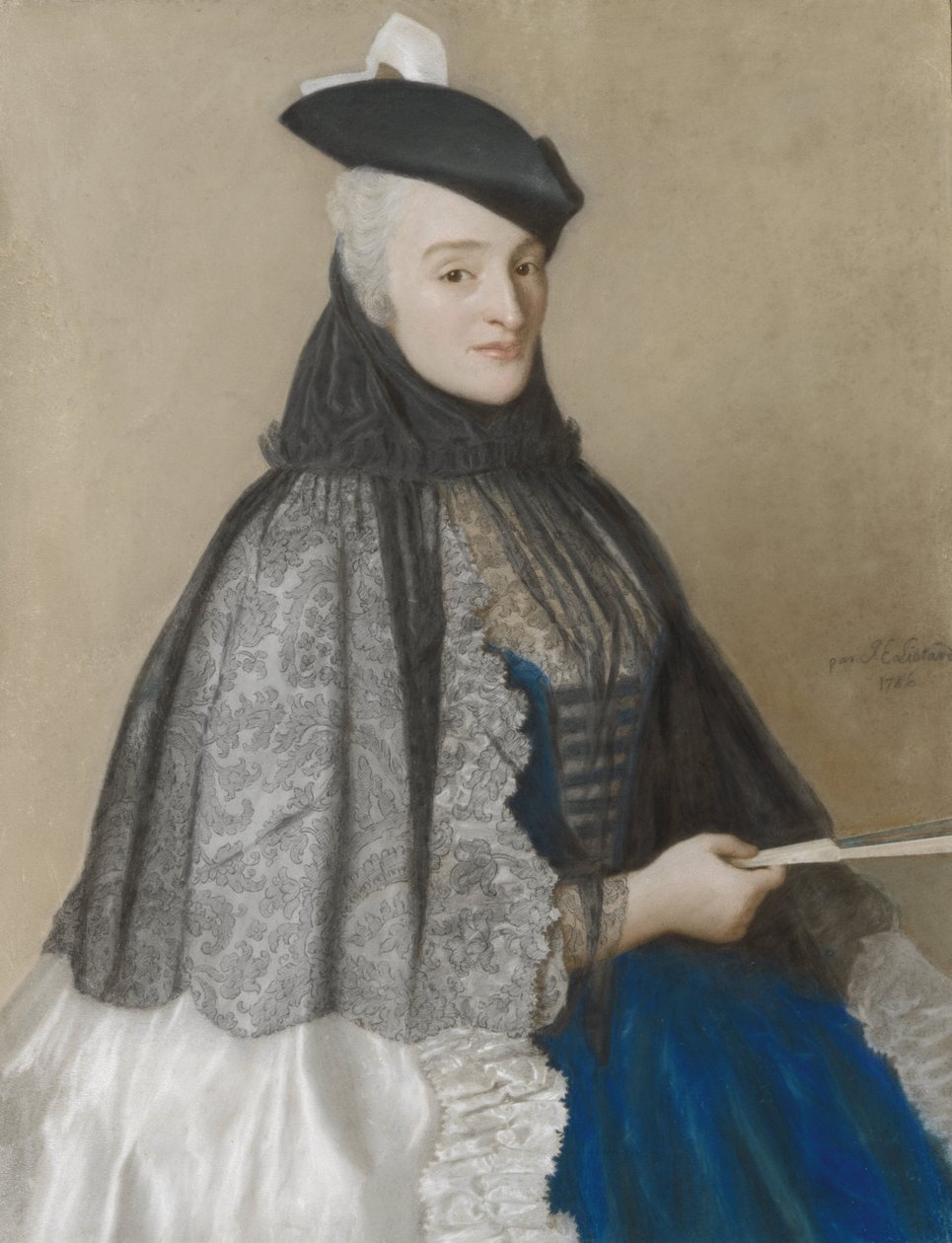 Portret van Catherine Bégon door Jean Étienne Liotard