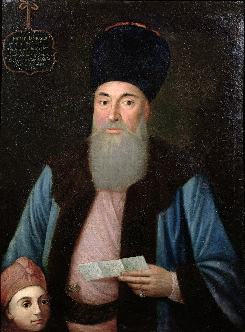 Pierre Camcioglu en zijn zoon, 1787 door Jean Francois Duchateau