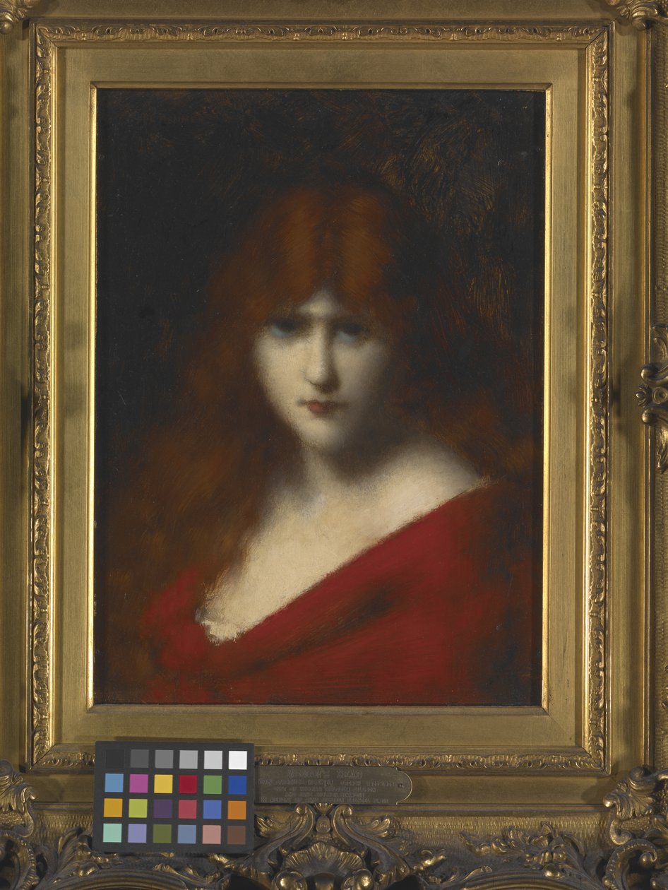 Hoofd van een vrouw door Jean Jacques Henner