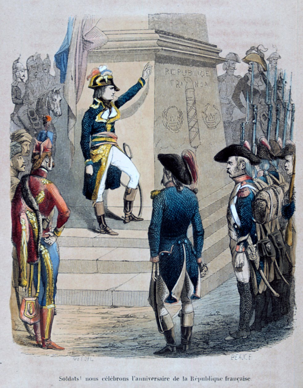 Napoleon in Egypte, 1847 door Jean Adolphe Beauce
