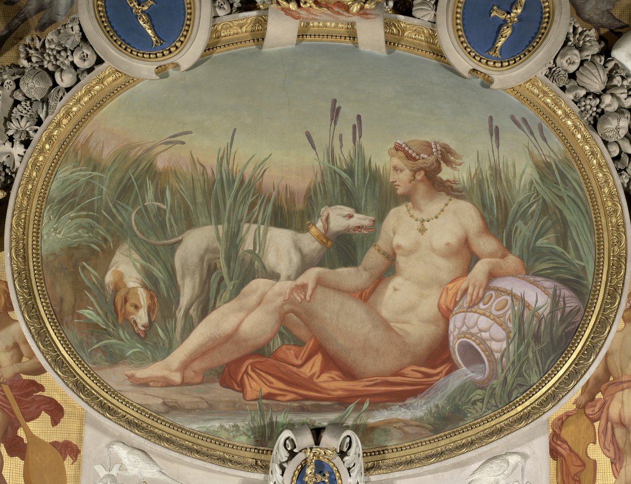 De nimf van Fontainebleau door Jean Alaux