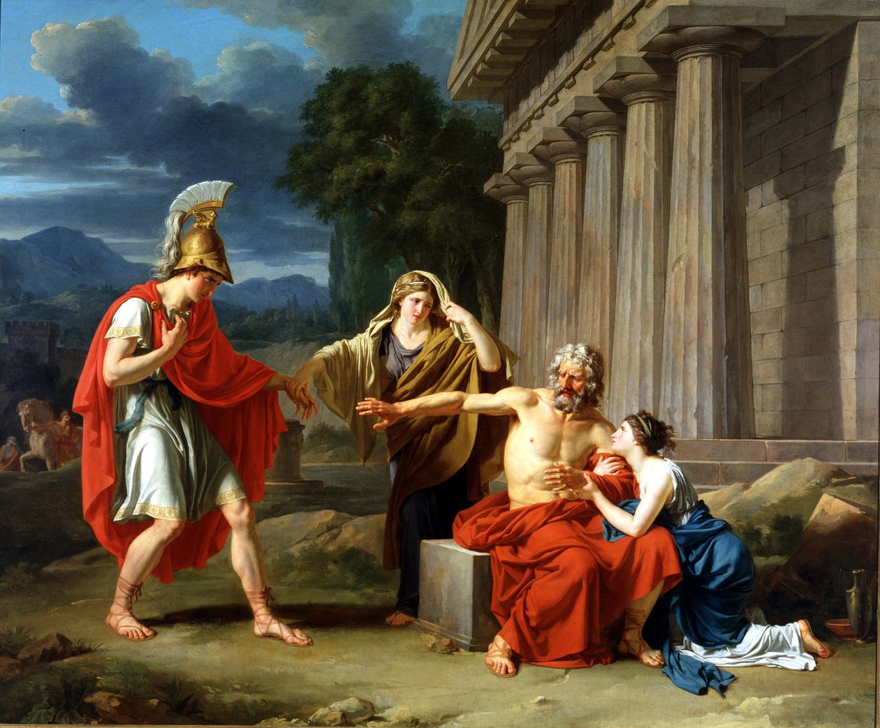 Oedipus in Colonus door Jean Antoine Théodore Giroust