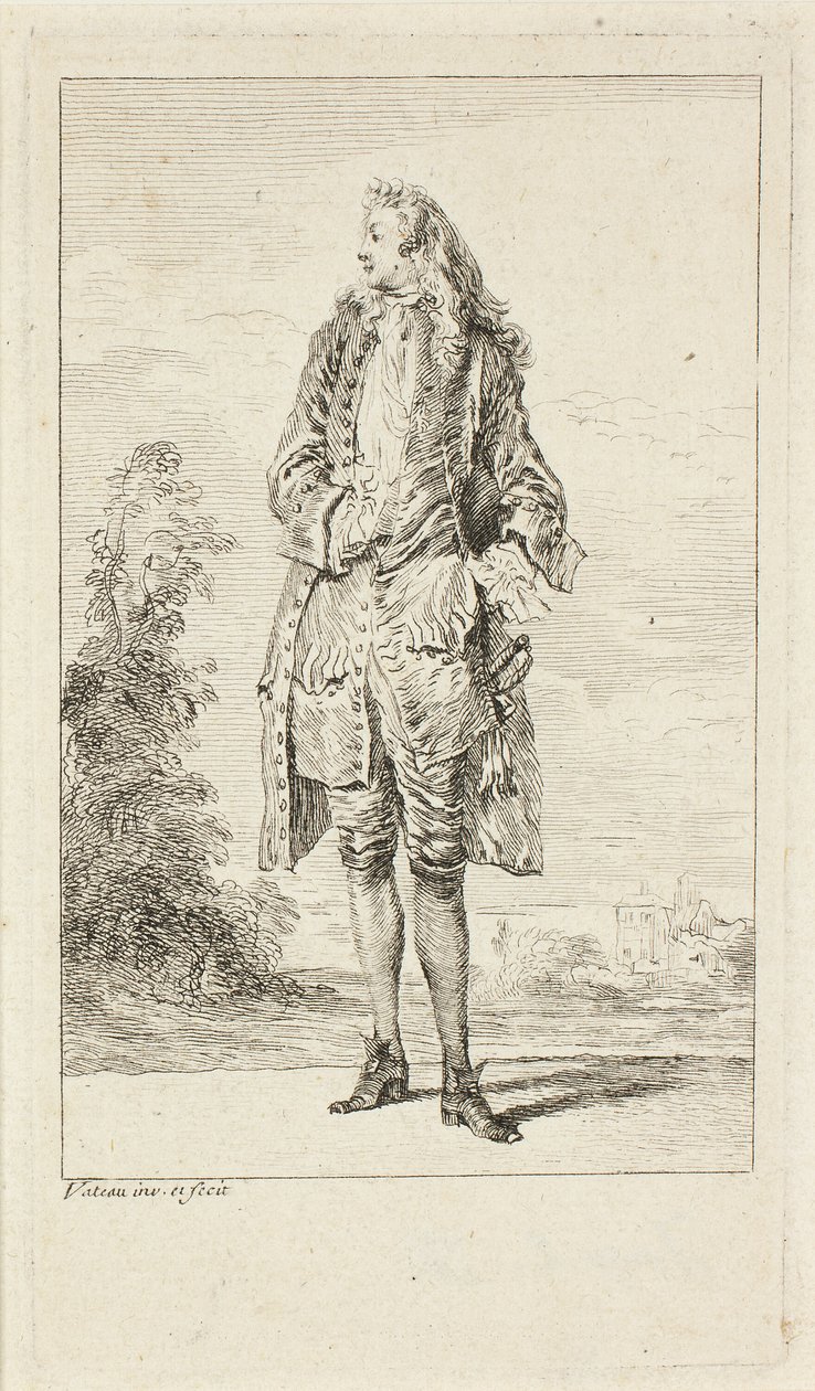 Modefiguren door Jean Antoine Watteau