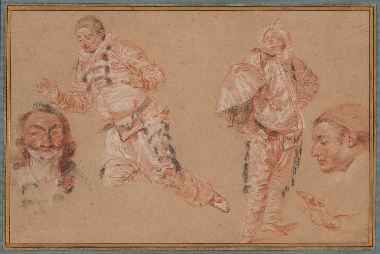 Italiaanse komieken door Jean Antoine Watteau