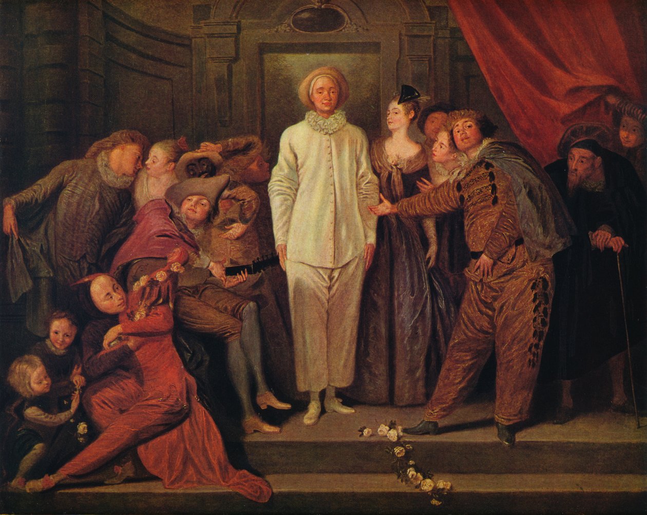 Italiaanse Komieken, ca. 1720 door Jean Antoine Watteau