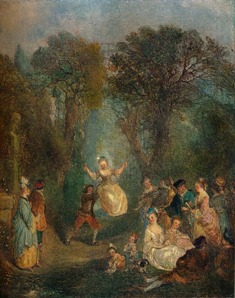 LEscarpolette, ca. 1710 door Jean Antoine Watteau