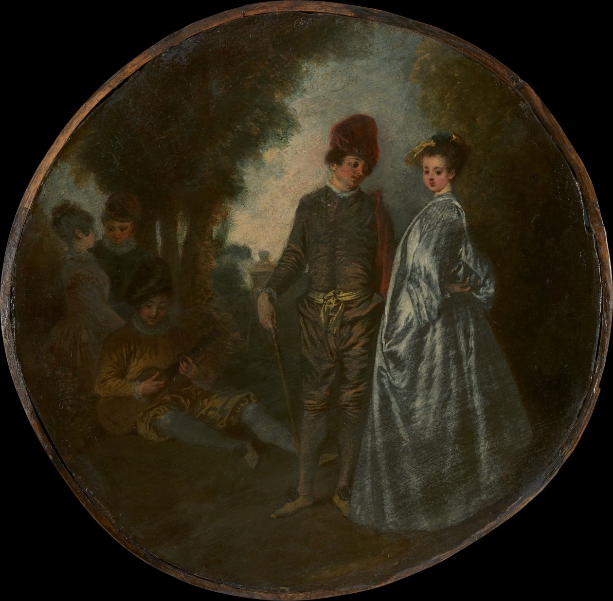 De waterval door Jean Antoine Watteau
