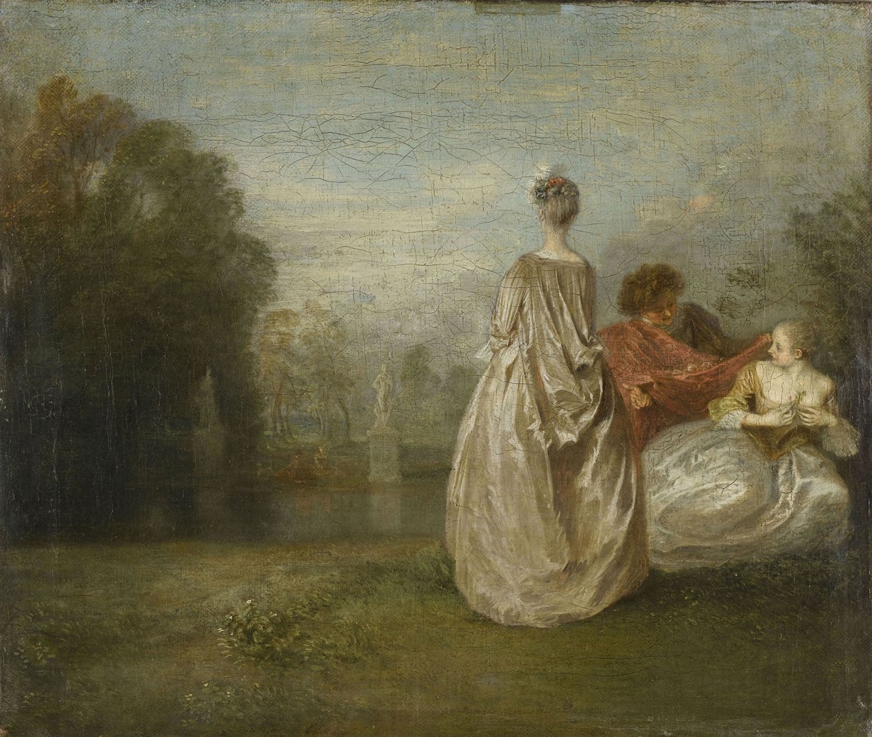 De Twee Nichtjes door Jean Antoine Watteau