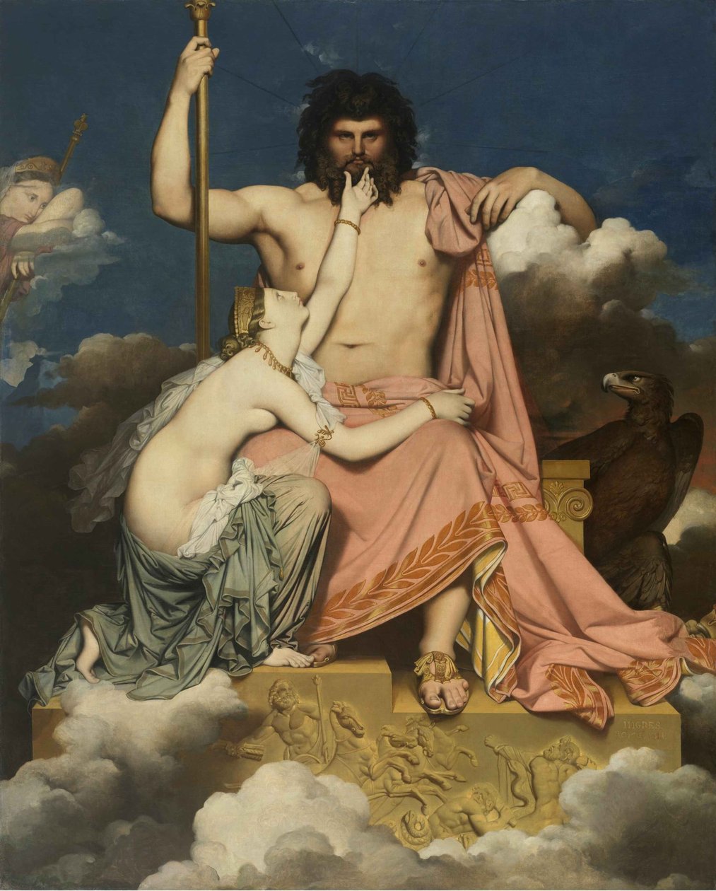 Jupiter en Thetis, 1811 door Jean Auguste Dominique Ingres