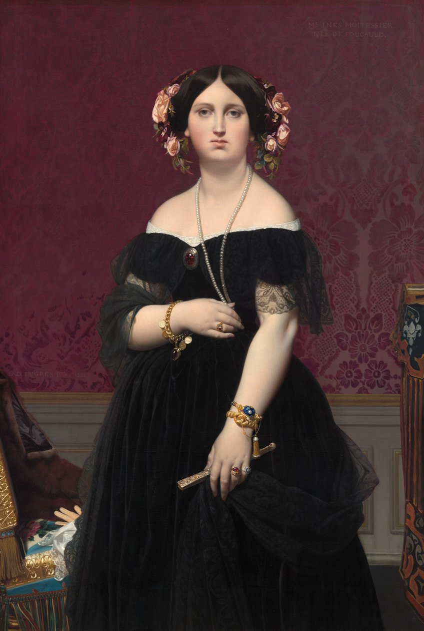 Madame Moitessier, 1851 door Jean Auguste Dominique Ingres