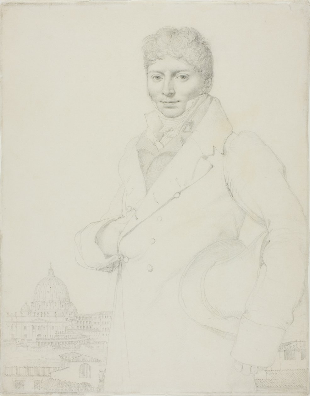 Portret van Jean-Louis Robin door Jean Auguste Dominique Ingres