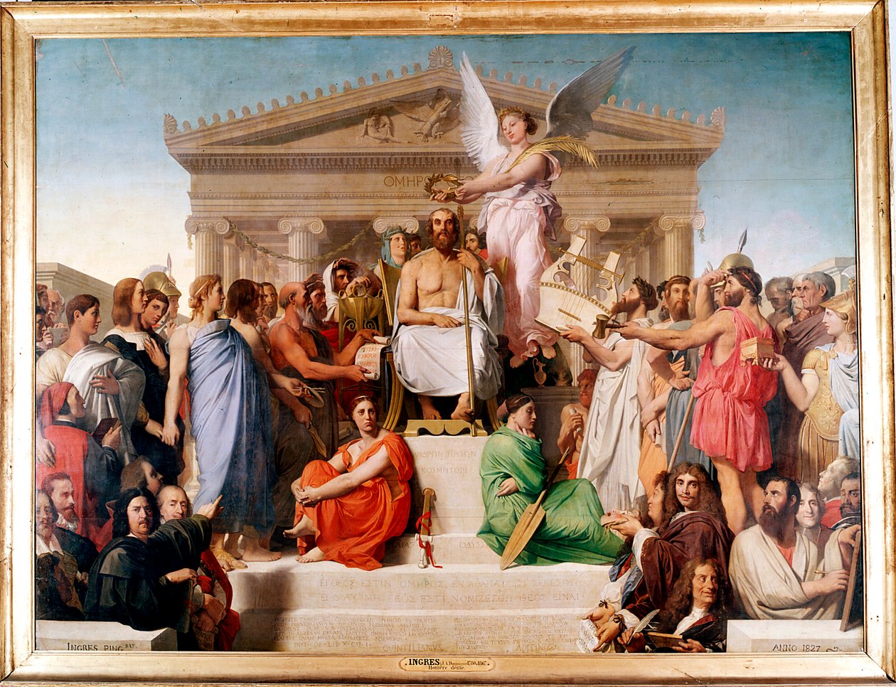 De Apotheose van Homerus, 1827 door Jean Auguste Dominique Ingres