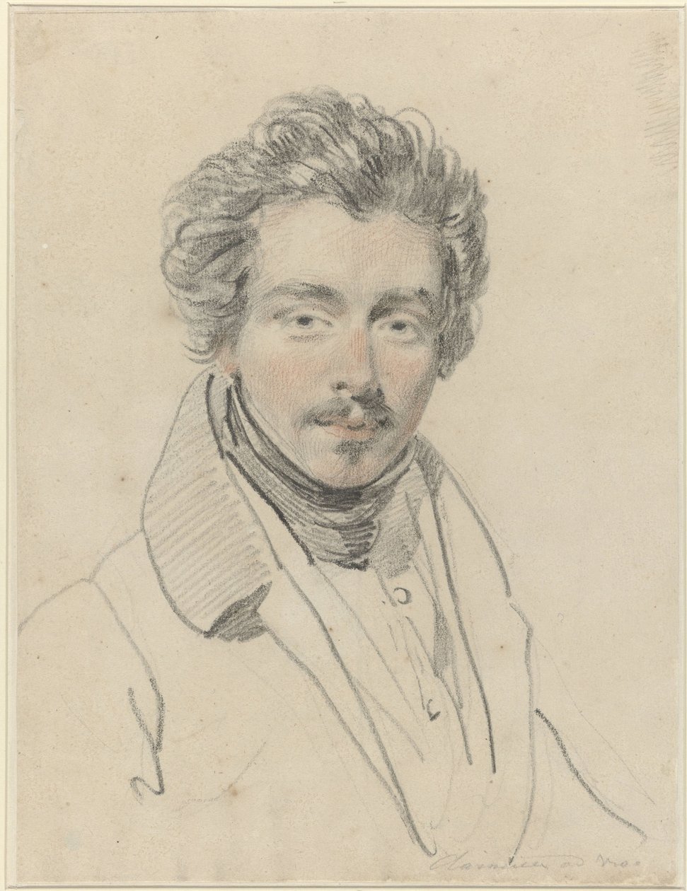 Portret van Louis Meyer door Jean Augustin Daiwaille