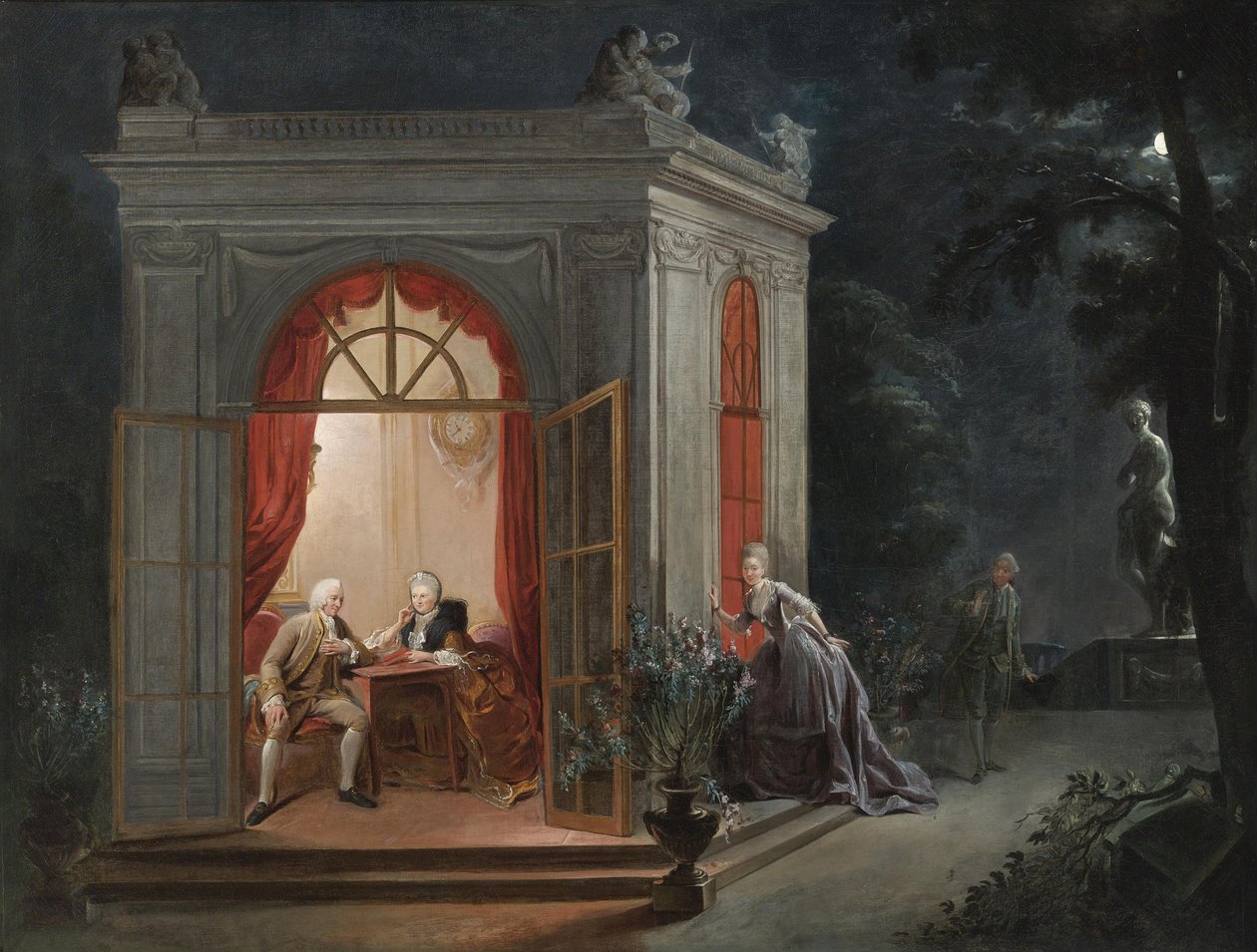 Het huwelijkscontract door Jean Baptiste André Gautier Dagoty