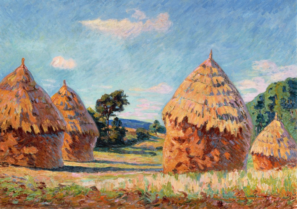 Hooibergen, ca. 1886 door Jean Baptiste Armand Guillaumin