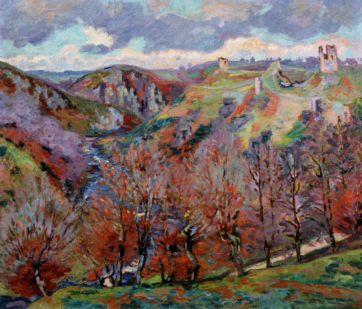 Landschap met ruïnes, 1897 door Jean Baptiste Armand Guillaumin