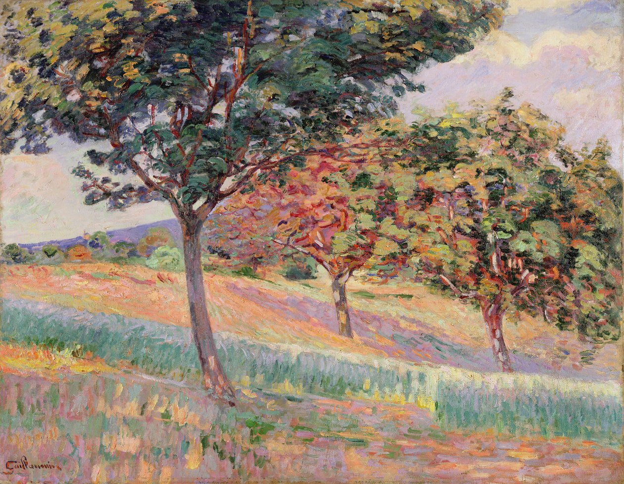 Boomgaard in St. Cheron door Jean Baptiste Armand Guillaumin