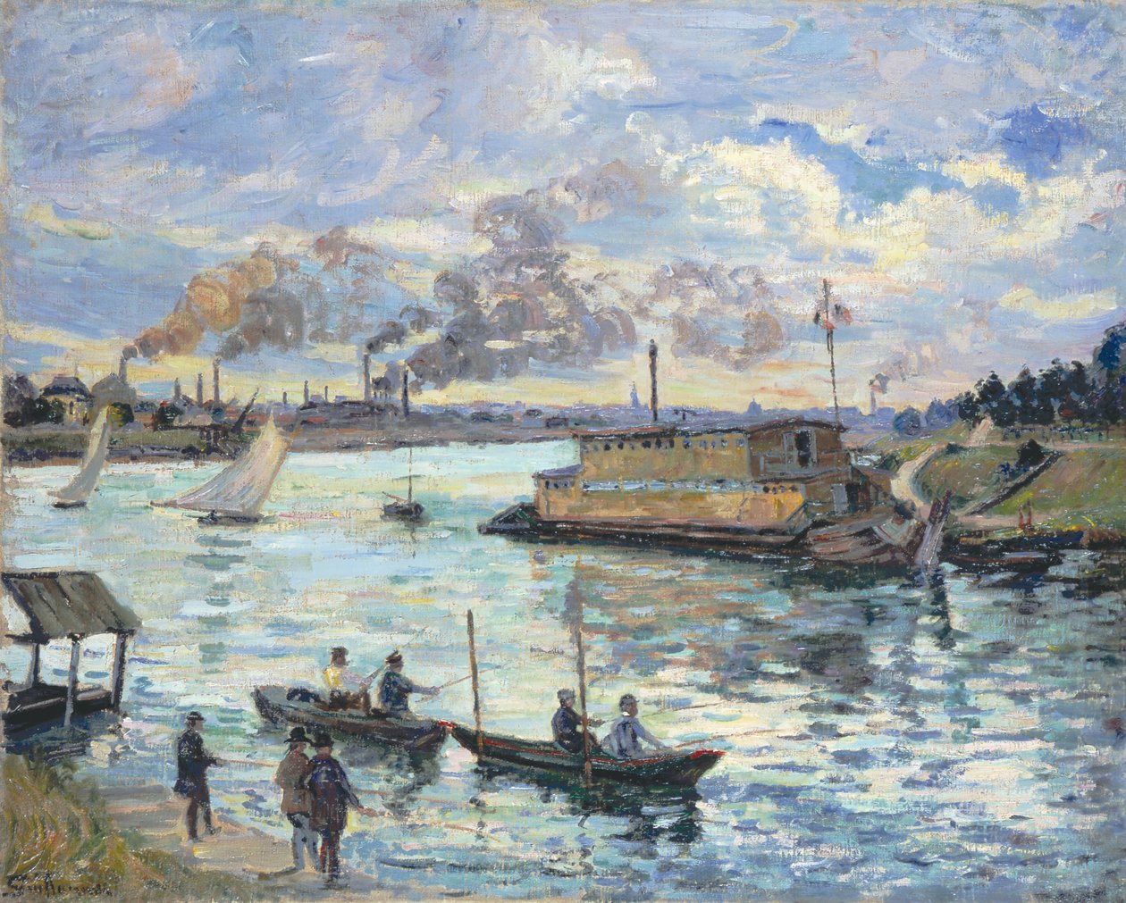 Rivierscène, 1890 door Jean Baptiste Armand Guillaumin