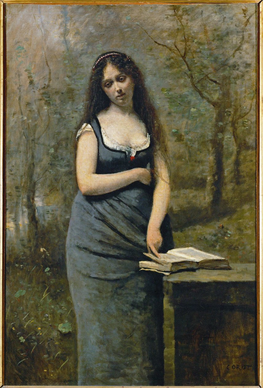 Velleda ... door Jean Baptiste Camille Corot