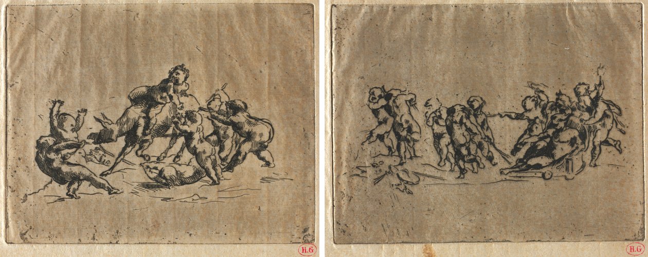 Bacchanaal met Kinderen en Ezel door Jean Baptiste Carpeaux