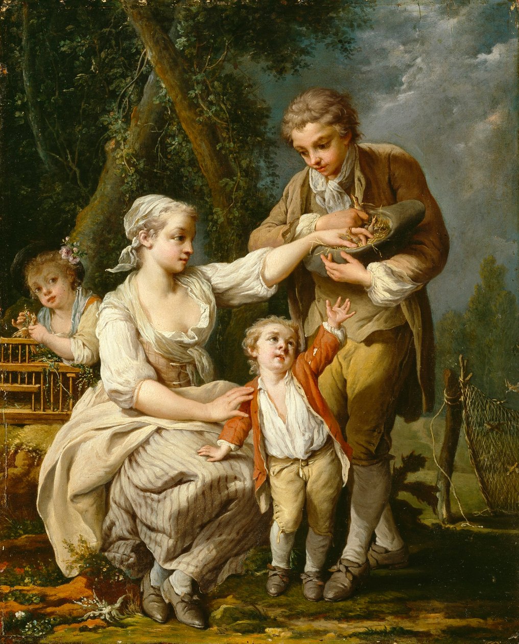 Vogelnest door Jean Baptiste Charpentier the Elder