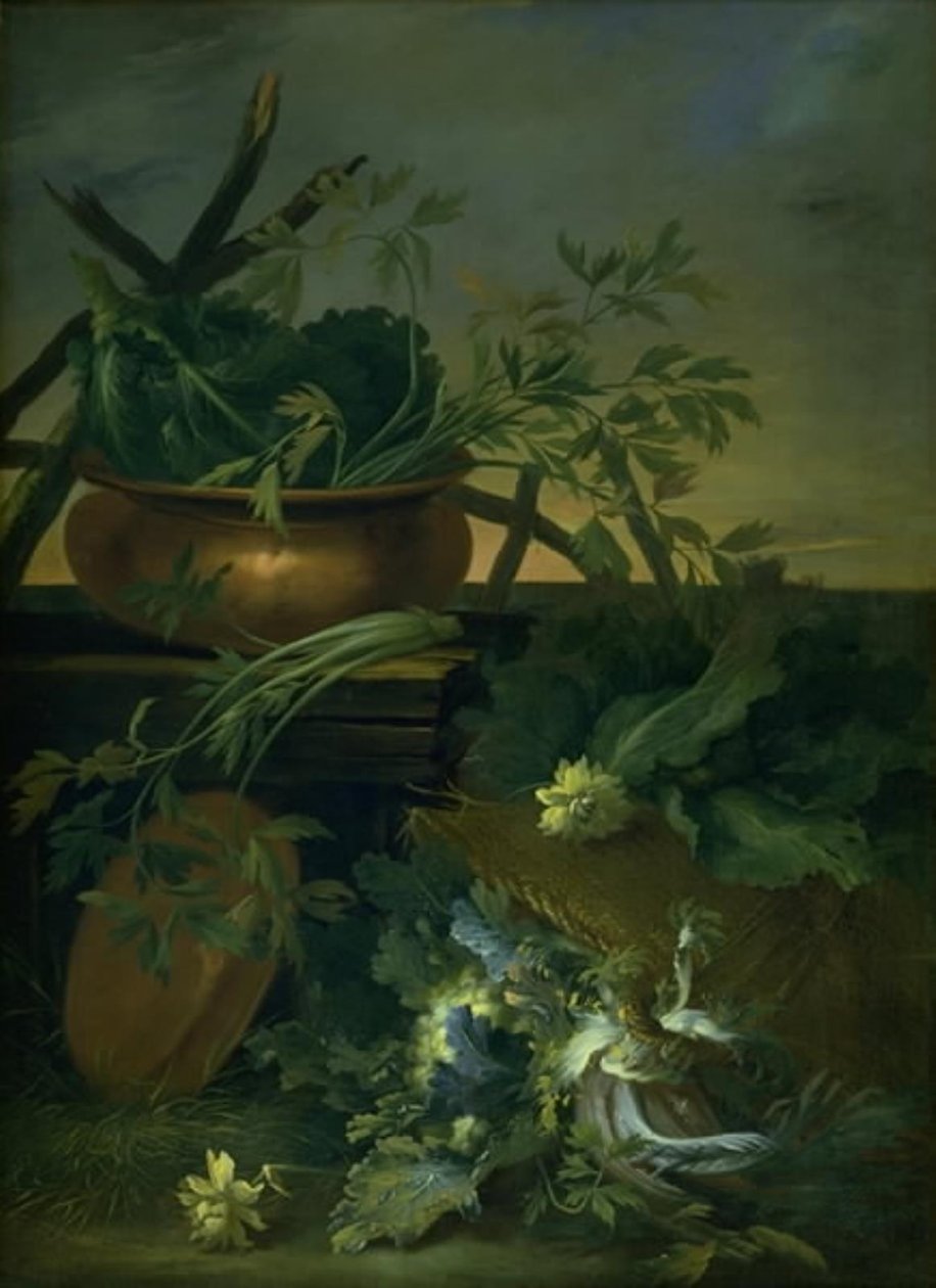 Stilleven. Groenten door Jean Baptiste Gaijot Dubuisson