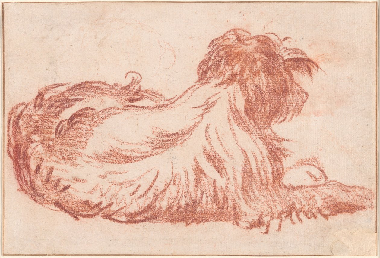 Een Hond door Jean Baptiste Greuze