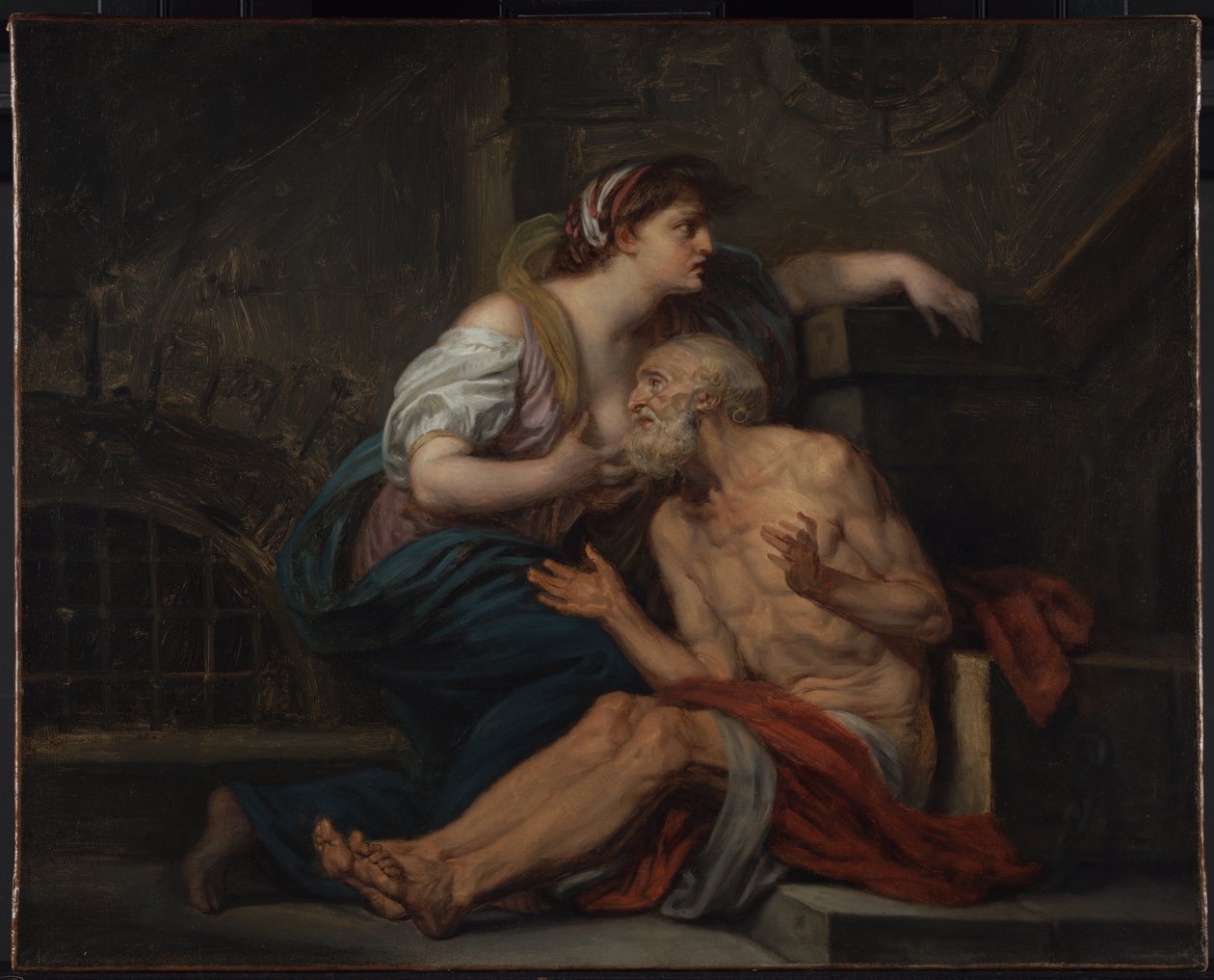 Cimon en Pero: "Romeinse liefdadigheid". door Jean Baptiste Greuze