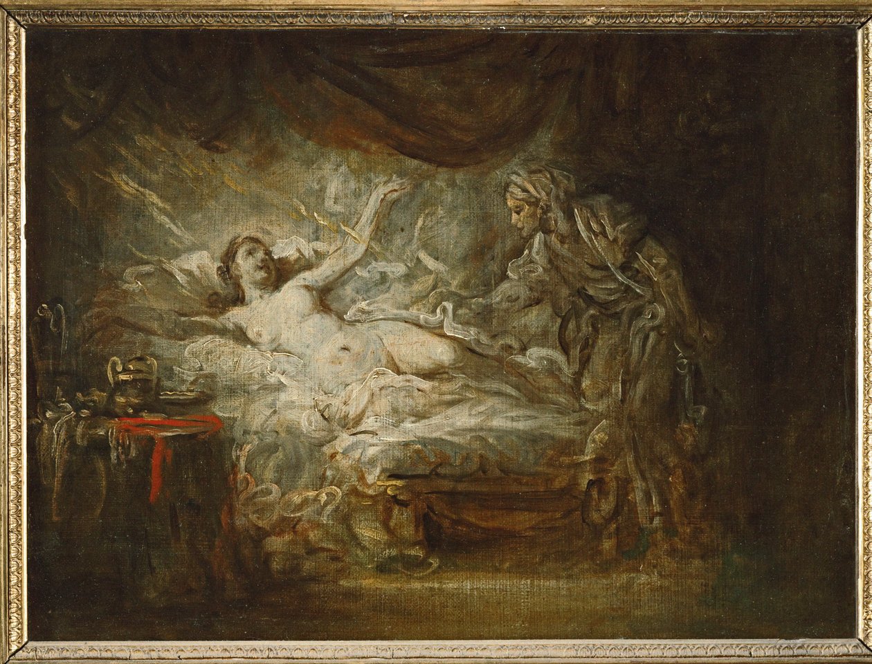 Jupiter en Aegina ... door Jean Baptiste Greuze