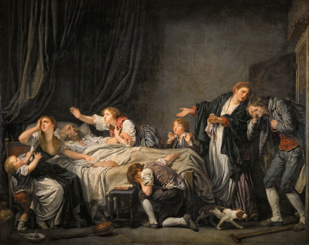 De Vloek van de Vader: De Zoon Gestraft door Jean Baptiste Greuze