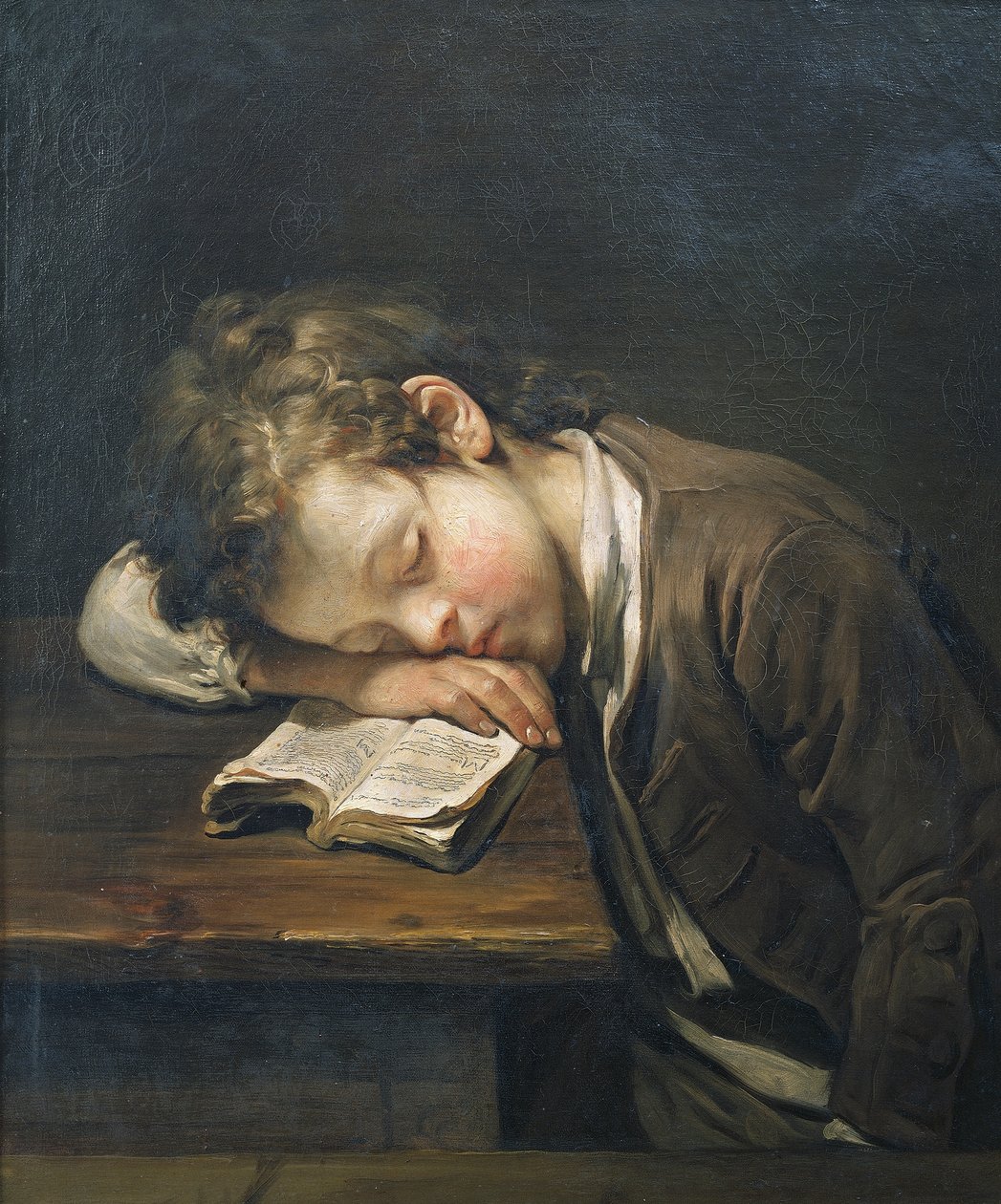 De luie jongen (Le petit paresseux) door Jean Baptiste Greuze