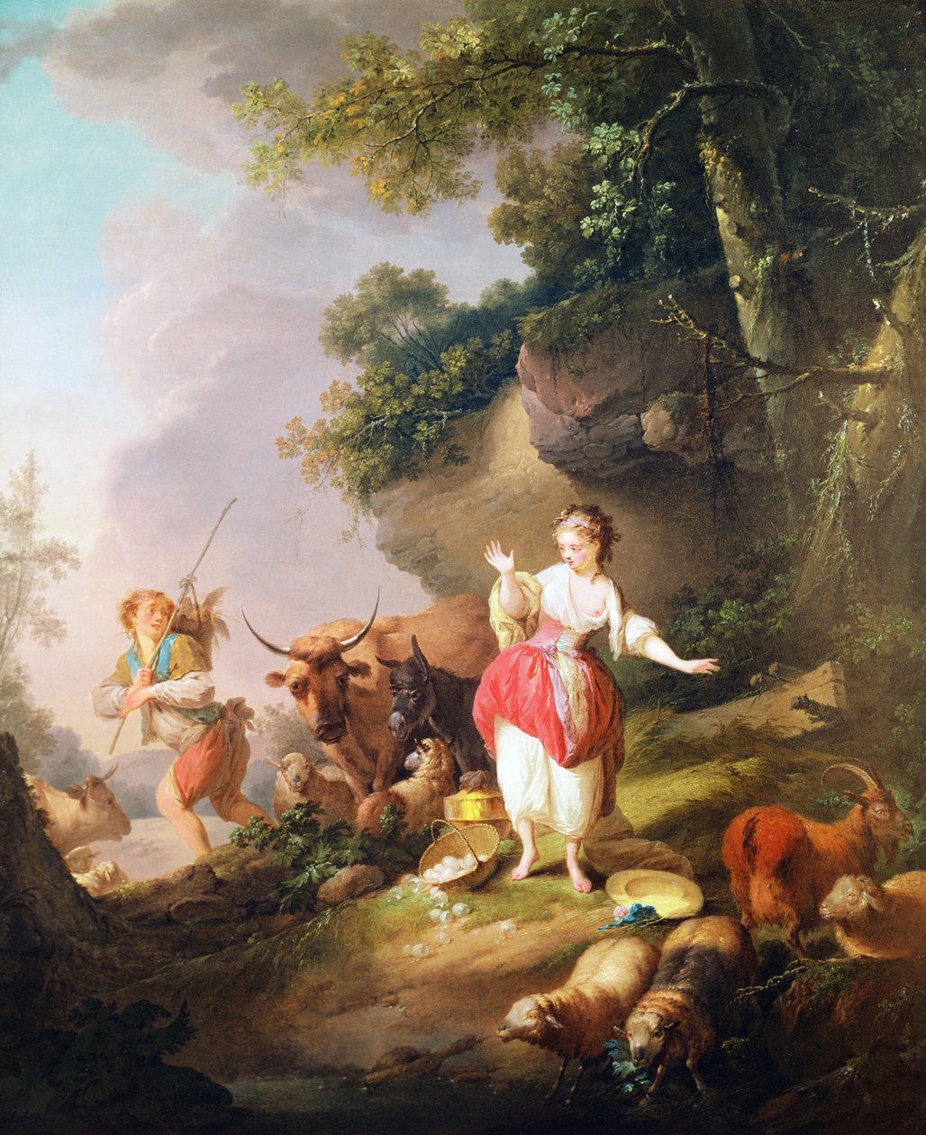 De gebroken eieren door Jean Baptiste Huet