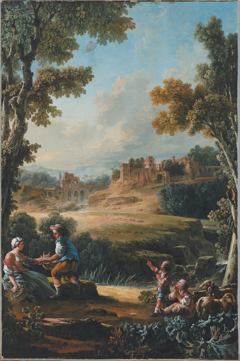De vlieger door Jean Baptiste Huet