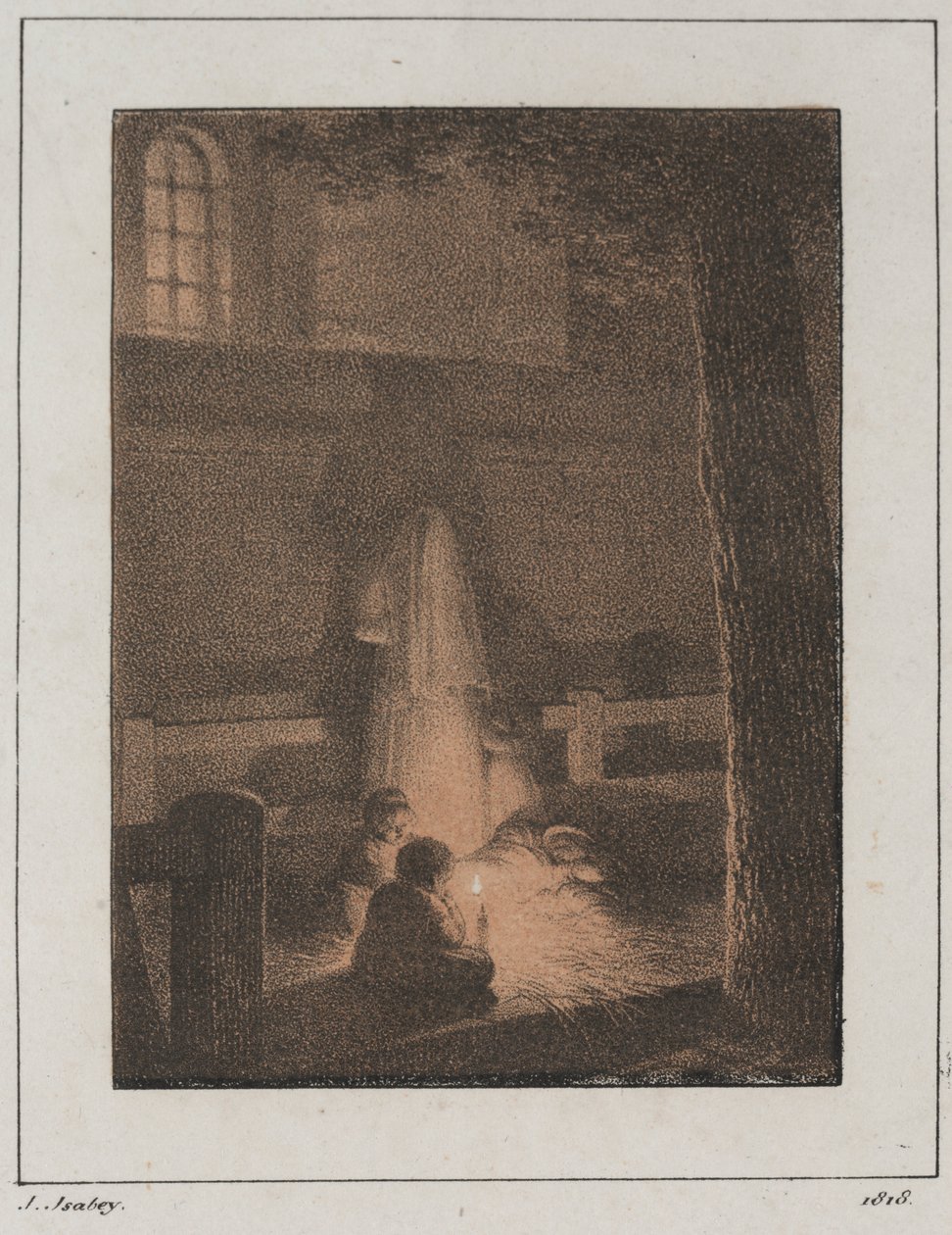 Kinderen met Kaars door Jean Baptiste Isabey