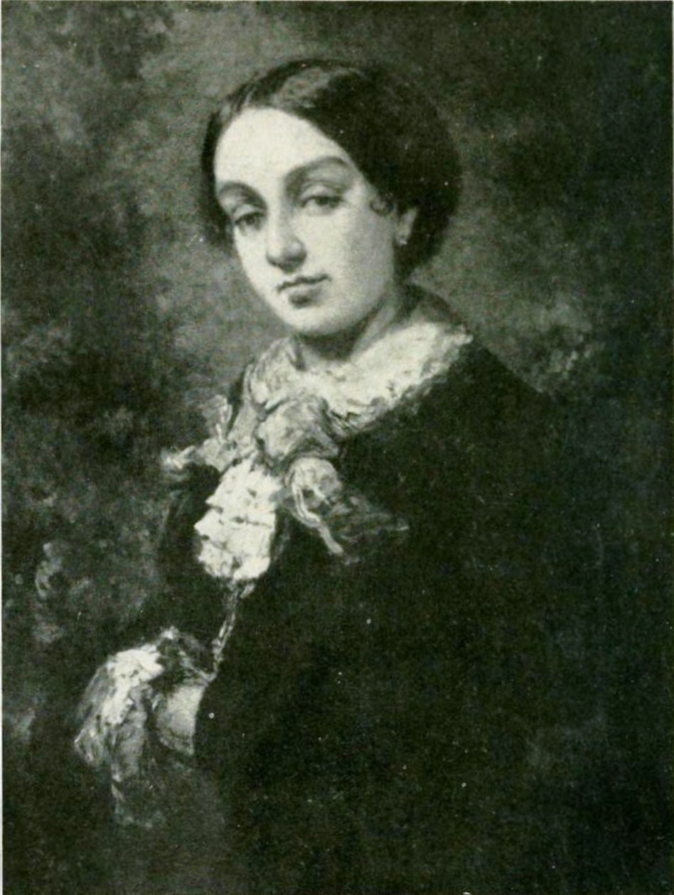 George Sand (1804-1876) P door Jean Baptiste Isabey