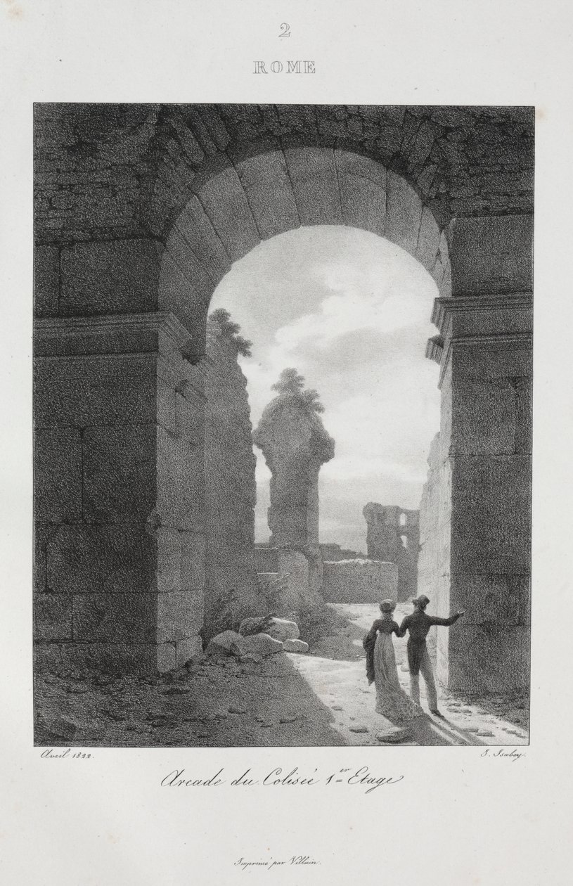 Reis naar Italië in 1822 door Jean Baptiste Isabey