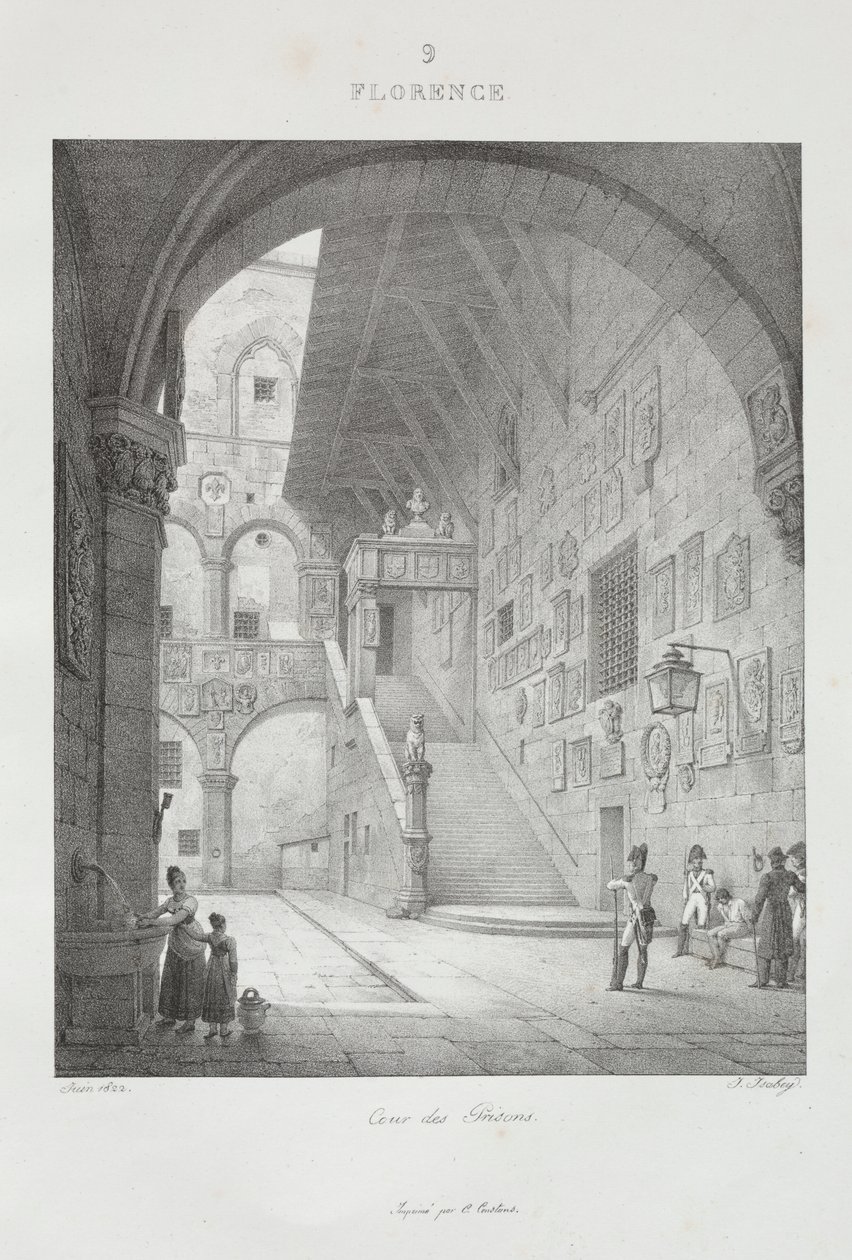 Reis naar Italië in 1822 door Jean Baptiste Isabey