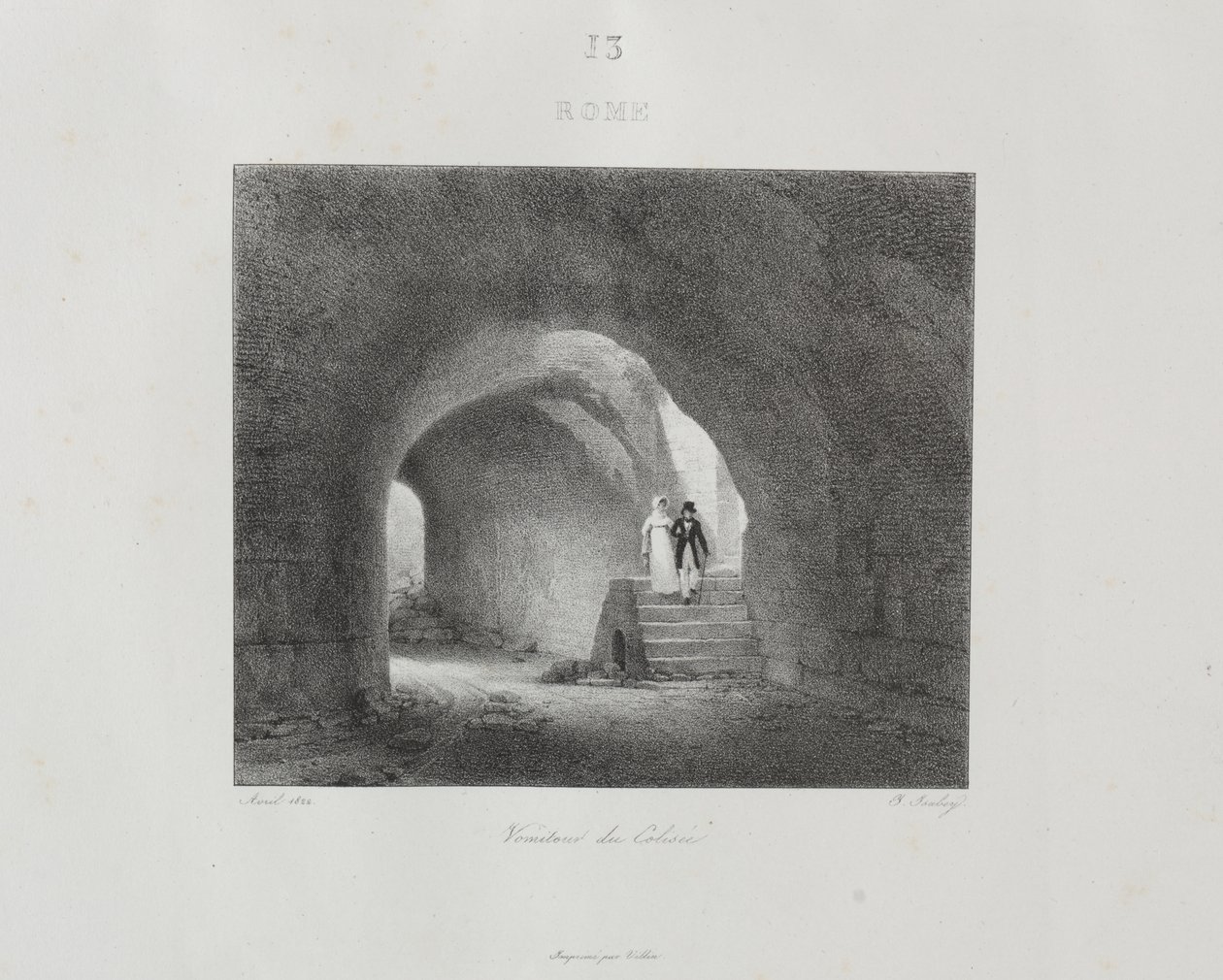 Reis naar Italië in 1822 door Jean Baptiste Isabey
