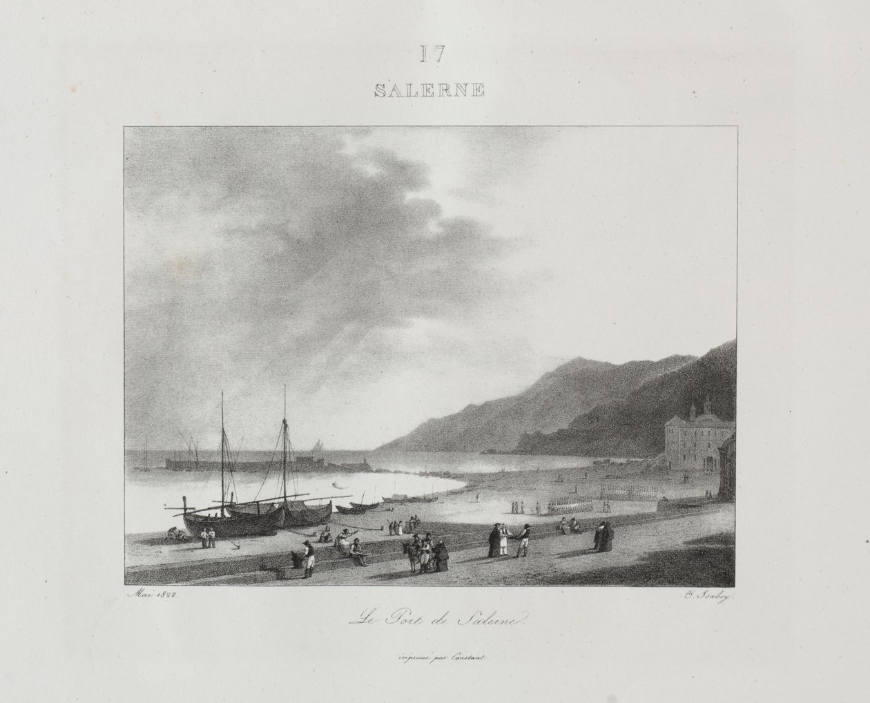 Reis naar Italië in 1822 door Jean Baptiste Isabey