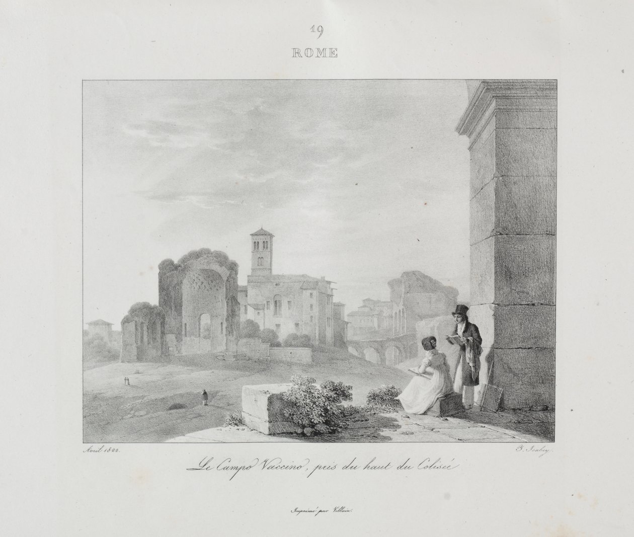 Reis naar Italië in 1822 door Jean Baptiste Isabey
