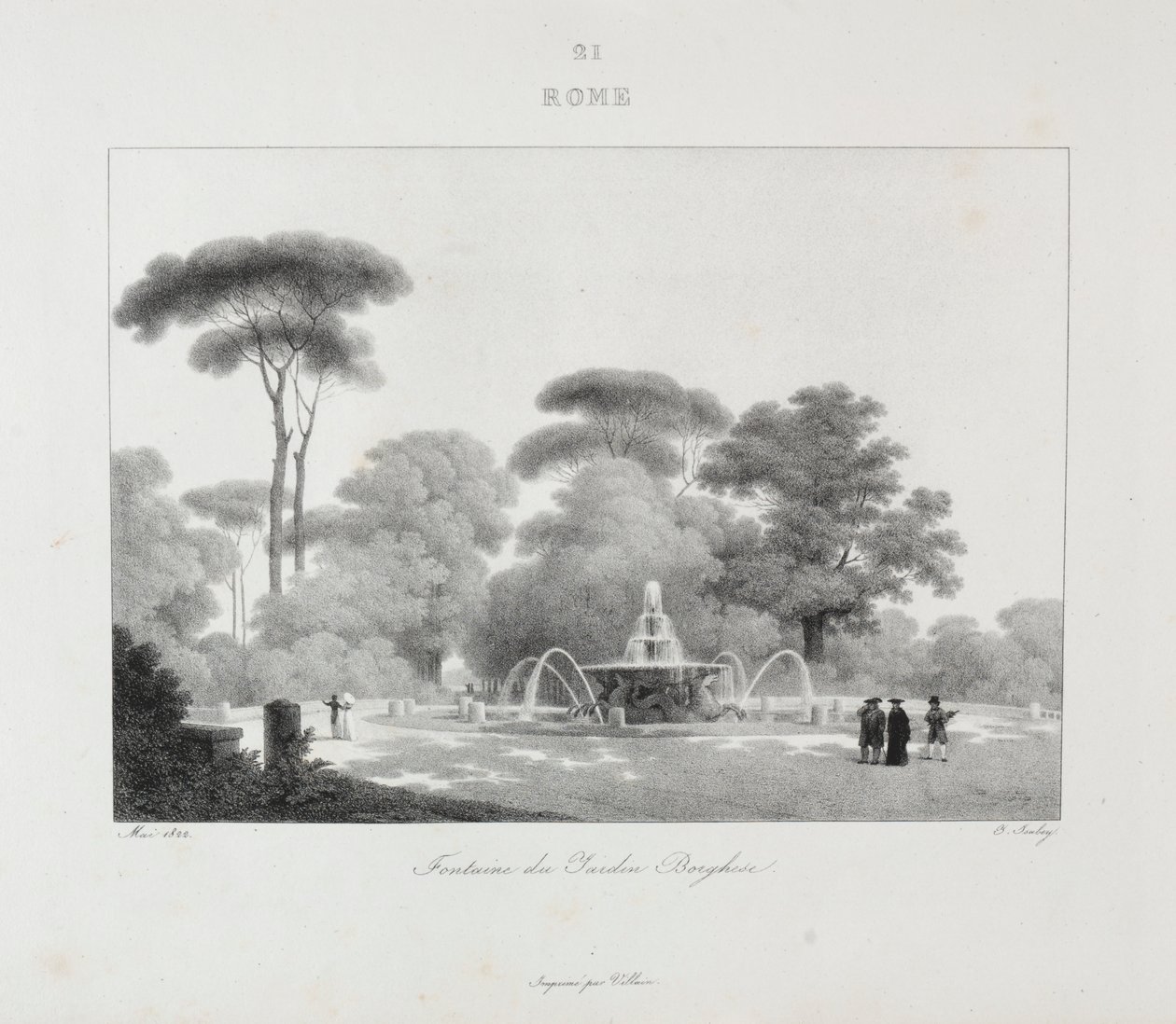 Reis naar Italië in 1822 door Jean Baptiste Isabey