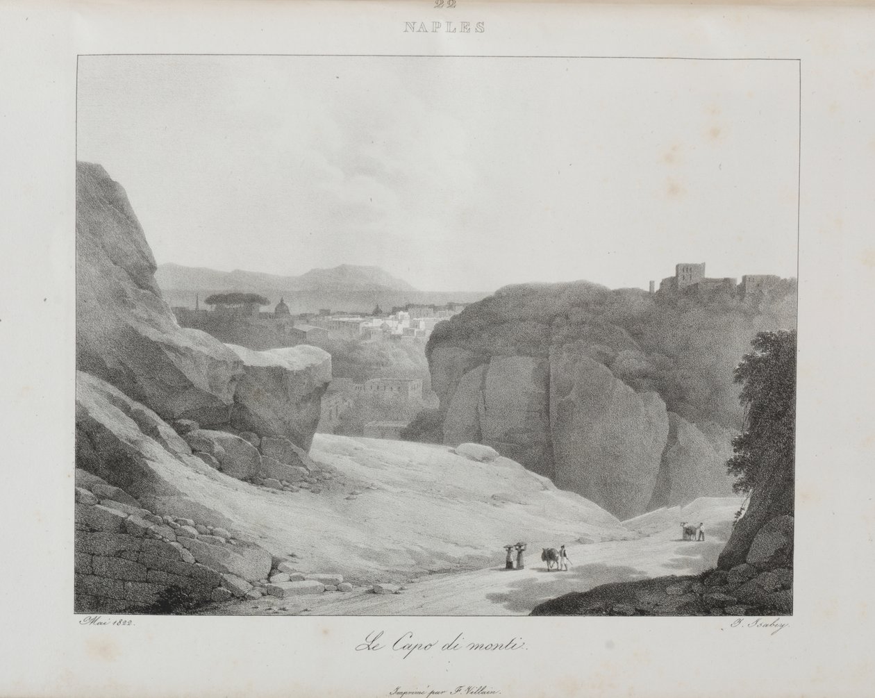 Reis naar Italië in 1822 door Jean Baptiste Isabey