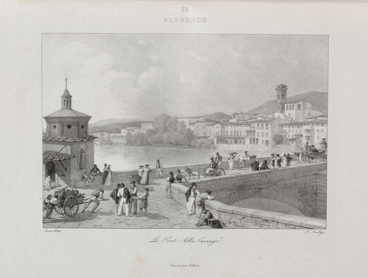 Reis naar Italië in 1822 door Jean Baptiste Isabey