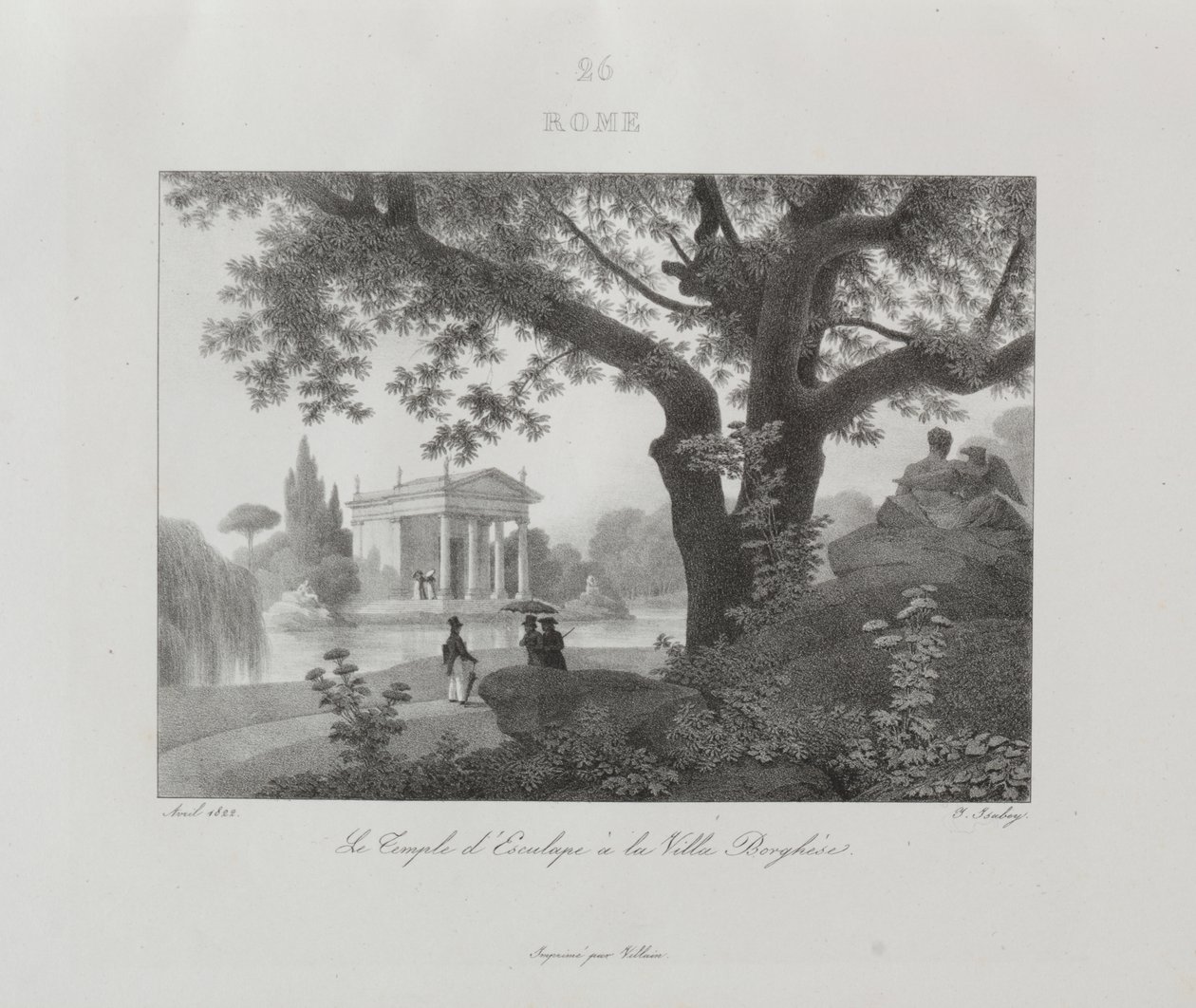 Reis naar Italië in 1822 door Jean Baptiste Isabey