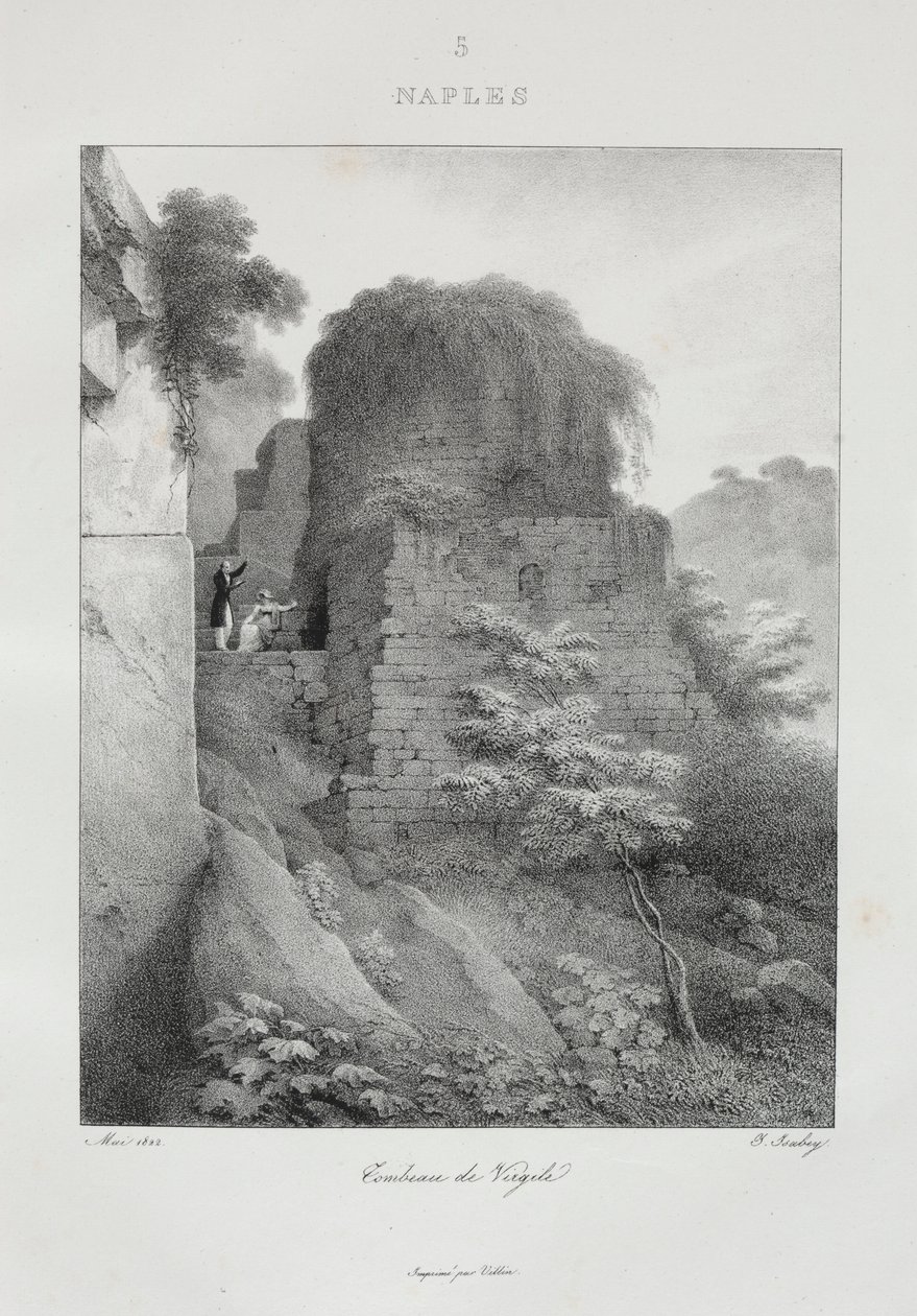 Reis naar Italië in 1822, 1833 door Jean Baptiste Isabey