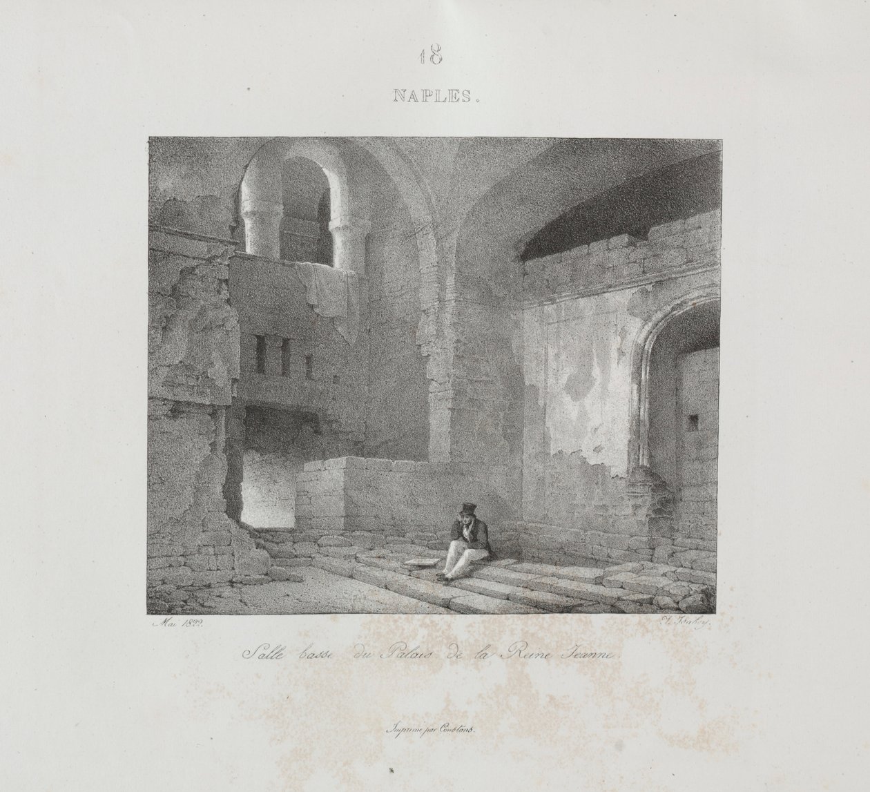 Reis naar Italië in 1822, 1833 door Jean Baptiste Isabey