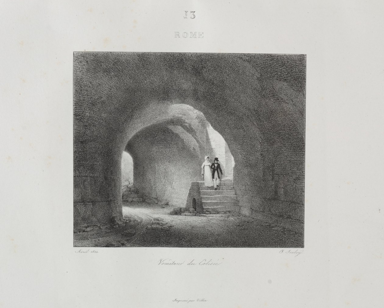 Reis naar Italië in 1822, 1833 door Jean Baptiste Isabey