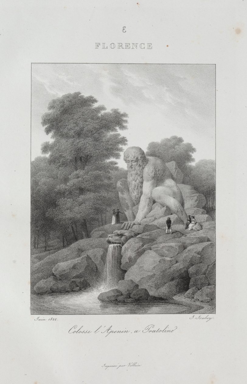 Reis naar Italië in 1822, 1833 door Jean Baptiste Isabey